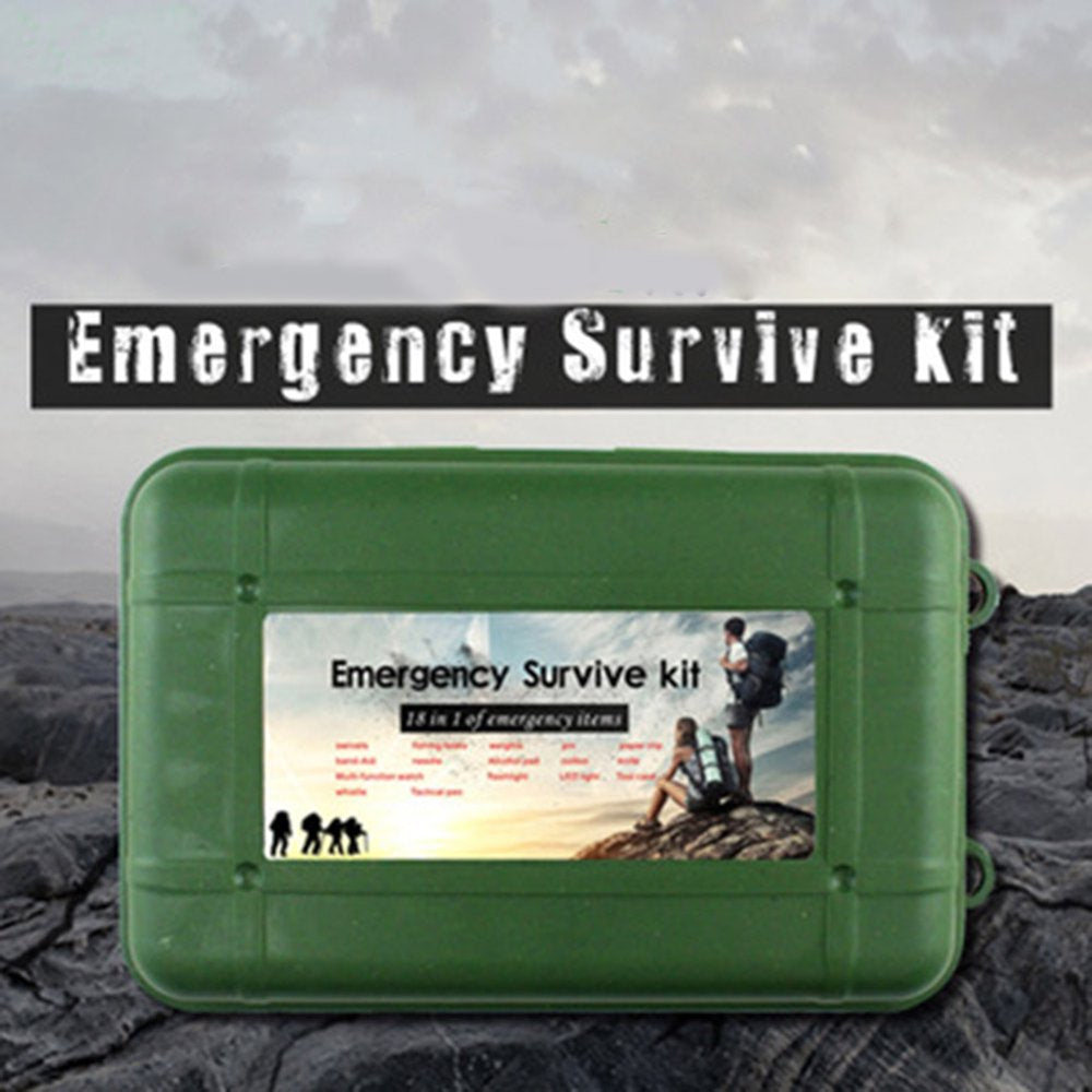 16 Piece Outdoor Emergency Equipment Kit-Survival Gear Sets