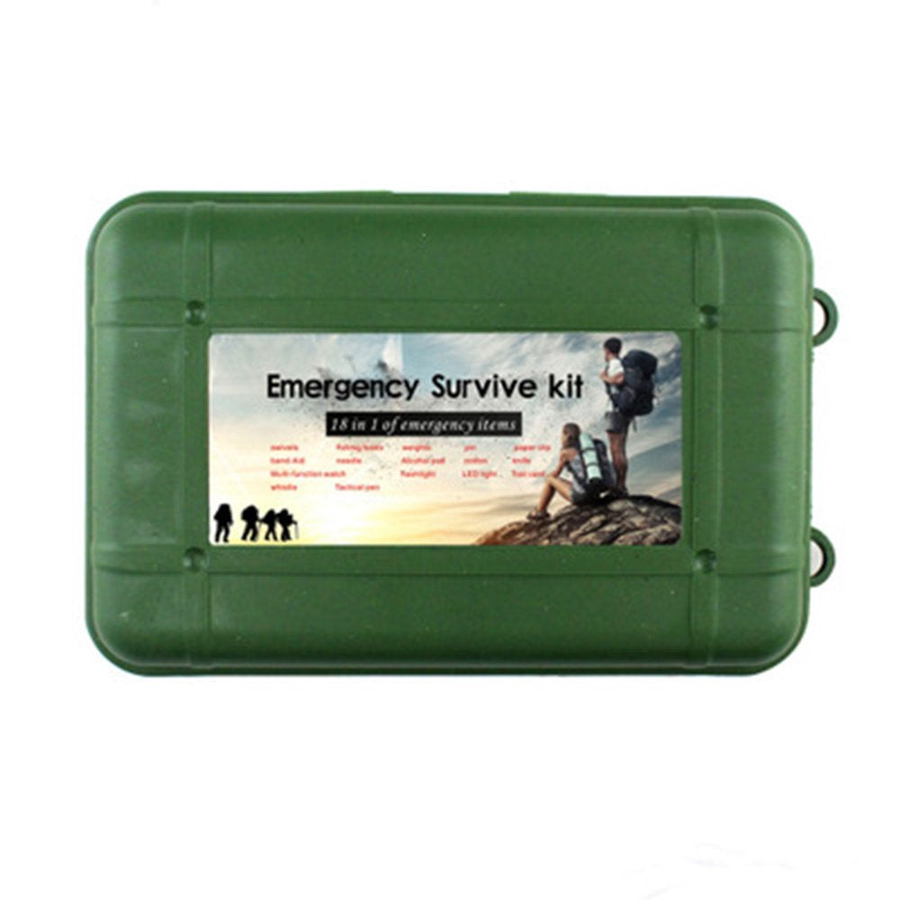 16 Piece Outdoor Emergency Equipment Kit-Survival Gear Sets