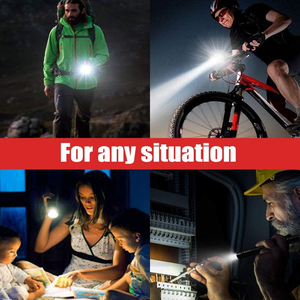 Flashlights, LED Tactical Flashlight, 5 Modes, Waterproof Focus Zoomable Camping Lanterns(2 Pack)