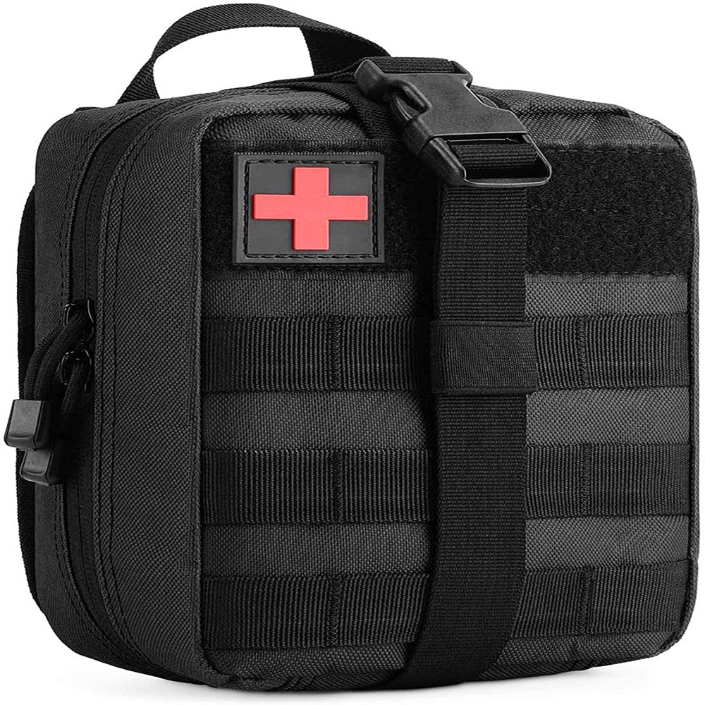 Trauma First Aid Kit with Survival Gear Outdoor Tactical Gear Set Military Grade Molle System for Camper Travel Hunting Hiking and Adventures Disaster Preparedness